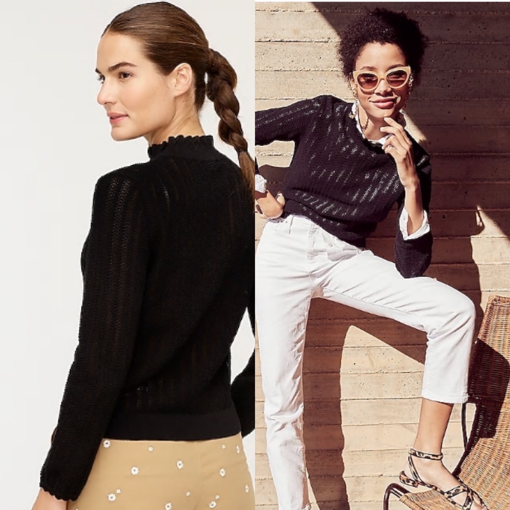 J. Crew pointelle sweater